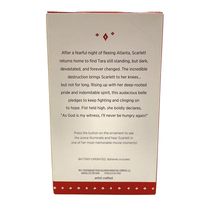 2015 As God Is My Witness Hallmark Ornament (Gone with the Wind) QXI2079