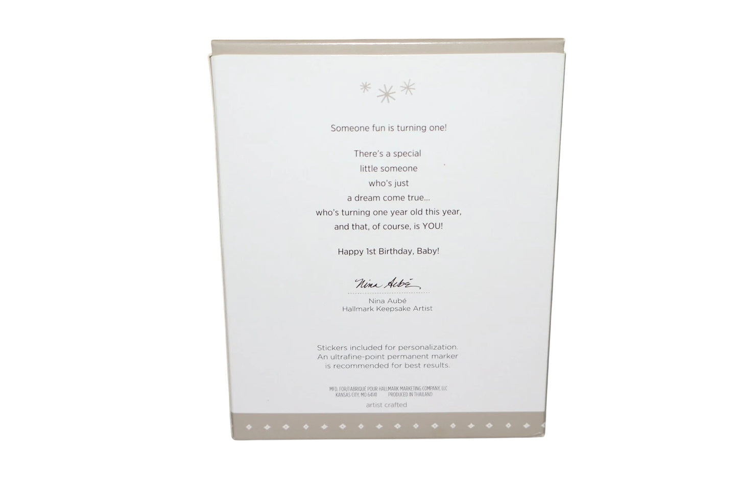 2015 Baby's First Birthday Hallmark Ornament (Photo Holder) QHX1199