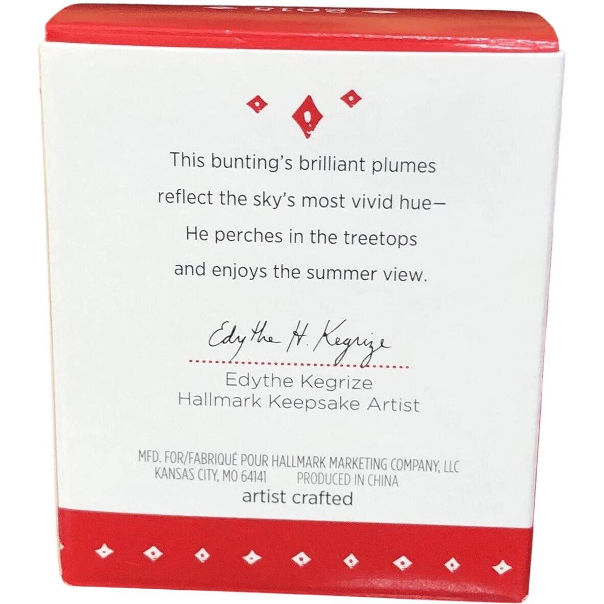 2015 Blue Bunting Hallmark Ornament (Beauty of Birds) QXM8527