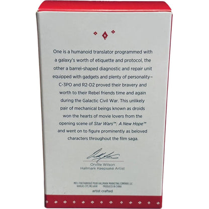 2015 C-3PO and R2-D2 Hallmark Ornament (Star Wars) QX9219