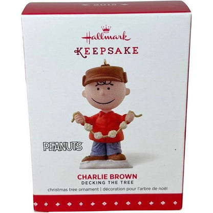 2015 Charlie Brown Decking The Tree Hallmark Ornament (Peanuts) QRP5903