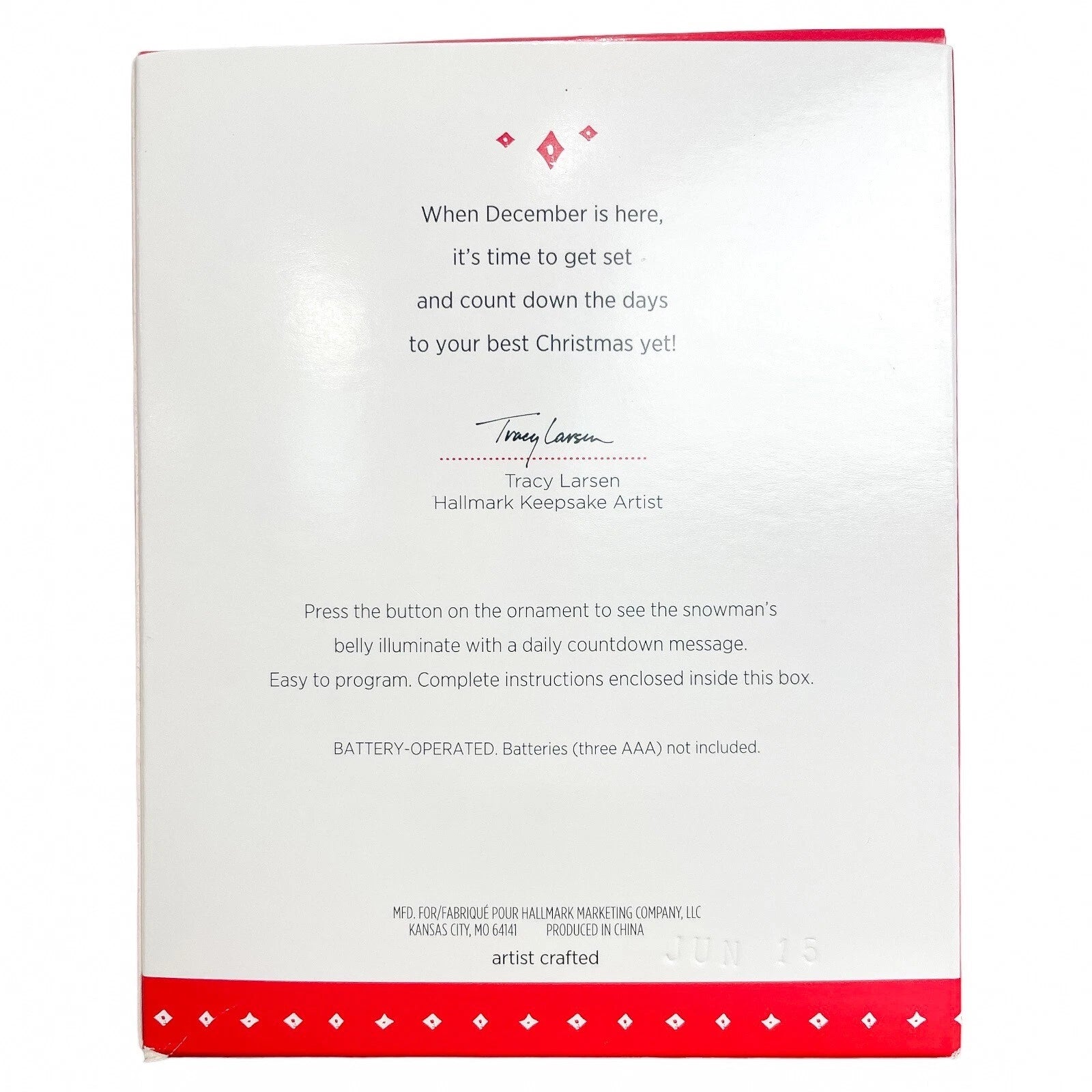 2015 Countdown to Christmas Hallmark Ornament (Countdown) QGO1449