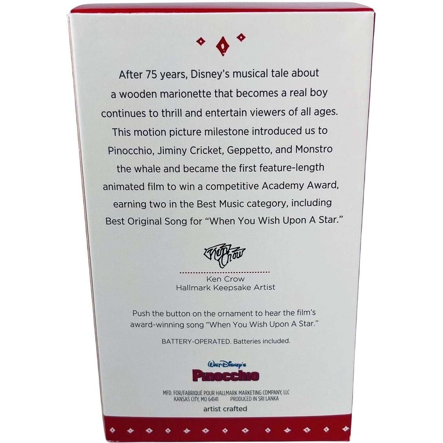 2015 Disney Pinocchio 75th Anniversary Hallmark Ornament (Disney) QXD6019