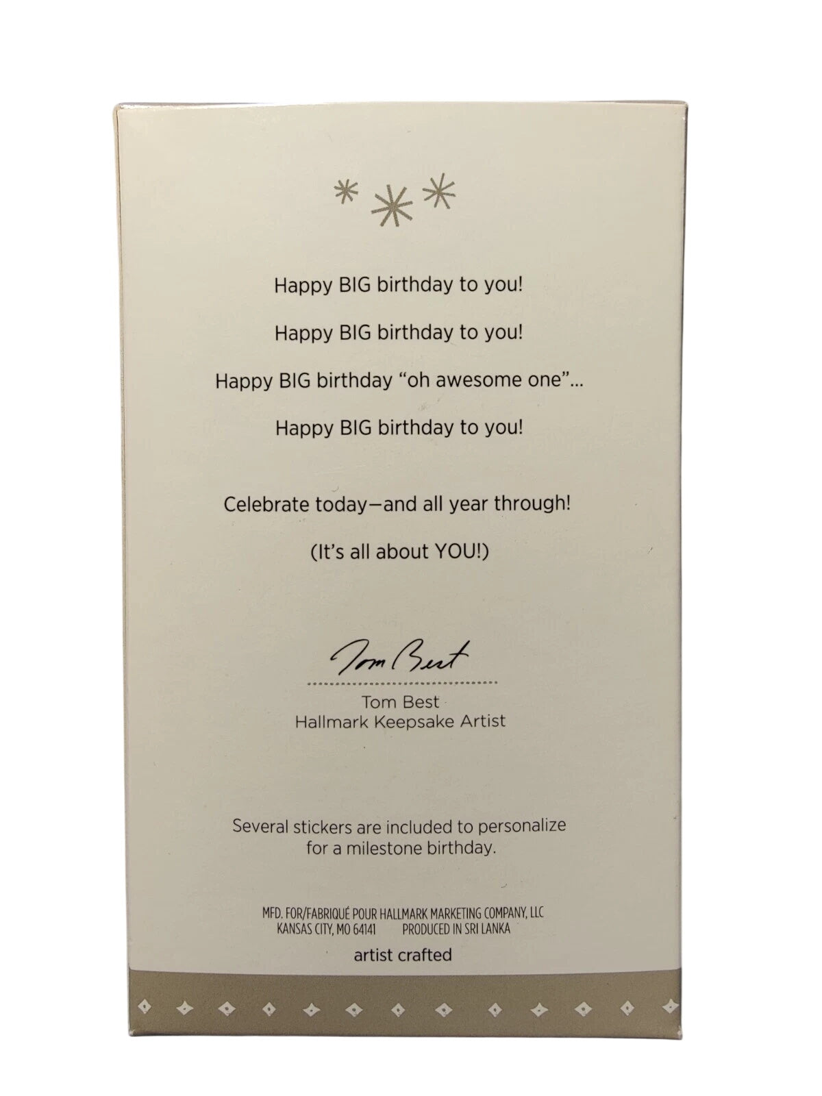 2015 Happy Big Birthday! Hallmark Ornament (Cupcake) QHX1197