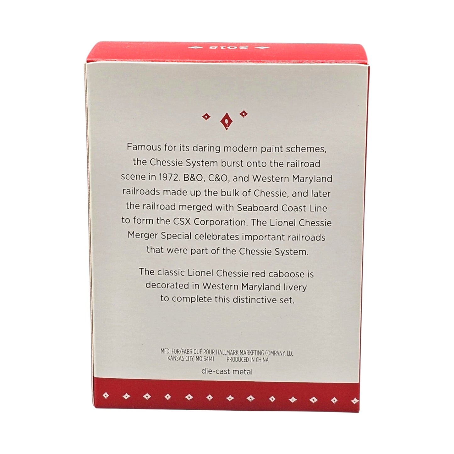 2015 Lionel Chessie WM Caboose Hallmark Ornament (Lionel) QXI2539