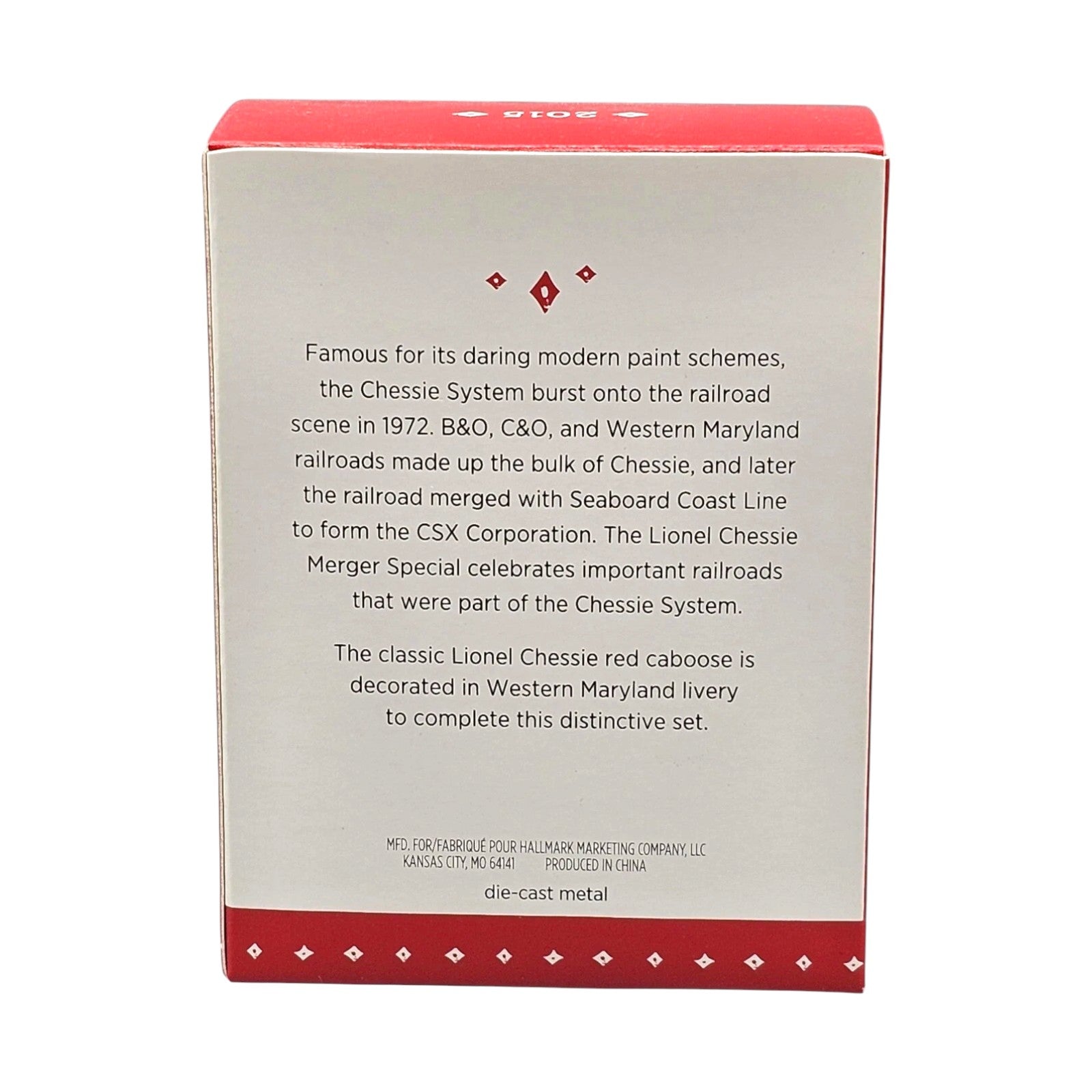 2015 Lionel Chessie WM Caboose Hallmark Ornament (Lionel) QXI2539