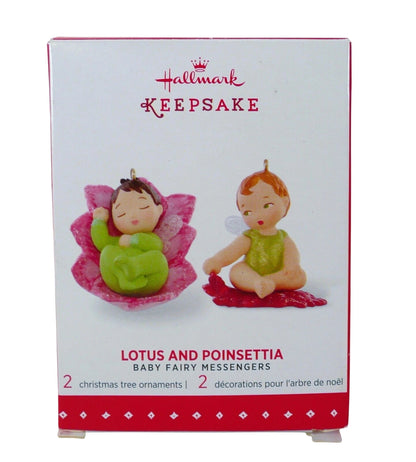 2015 Lotus and Poinsettia Hallmark Ornament (Baby Fairy Messengers) QHG1207