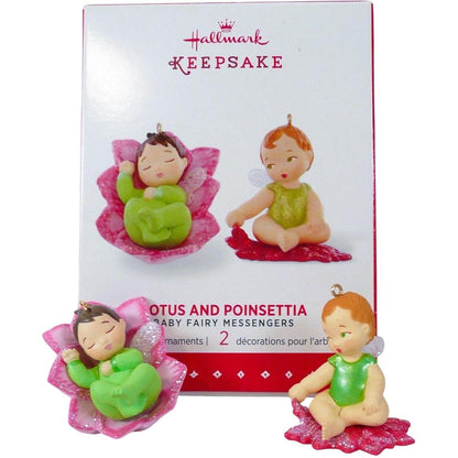 2015 Lotus and Poinsettia Hallmark Ornament (Baby Fairy Messengers) QHG1207