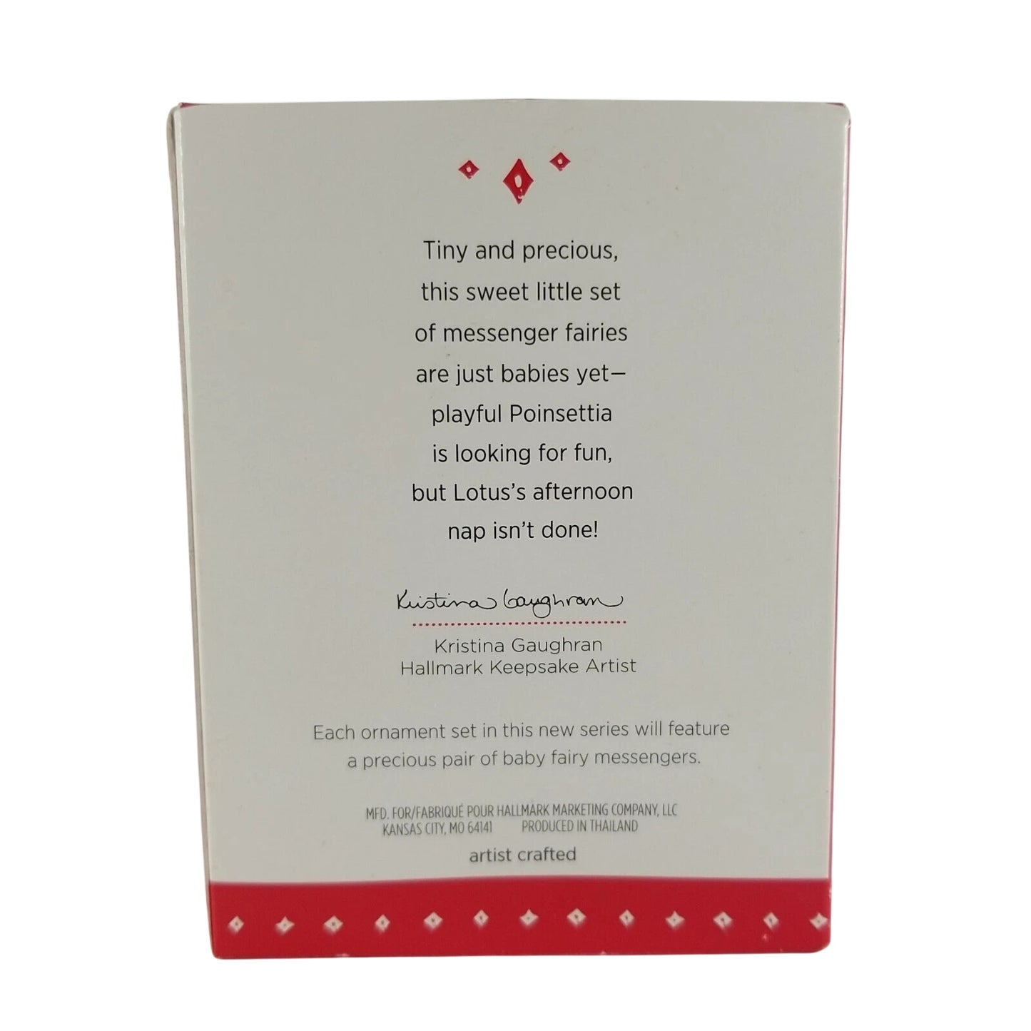 2015 Lotus and Poinsettia Hallmark Ornament (Baby Fairy Messengers) QHG1207