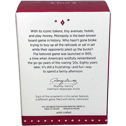 2015 Monopoly Hallmark Ornament (Family Game Night) QX9247
