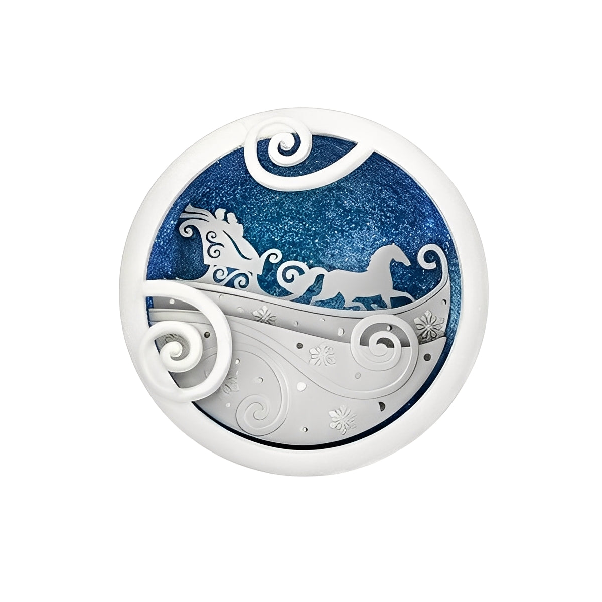 2015 Moonlit Sleigh Ride Hallmark Ornament (Santa Claus) QGO1599