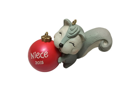 2015 Niece Hallmark Ornament (Chipmunk & Squirrel) QG01299