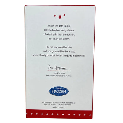 2015 Olaf in Summer Hallmark Ornament (Frozen) QXD6167