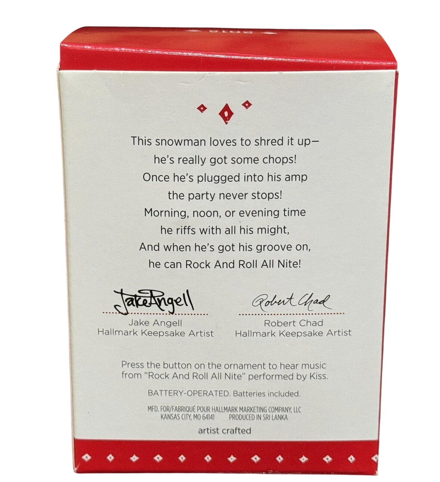 2015 Rock and Roll All Nite Hallmark Ornament (Snowmen) QGO1017