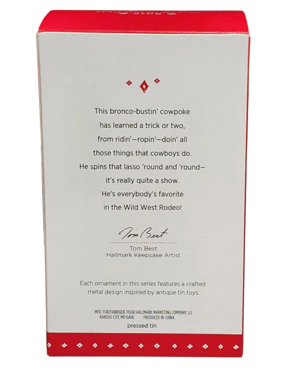 2015 Rootin' Tootin' Cowboy Hallmark Ornament (Tin Toys) QX9209