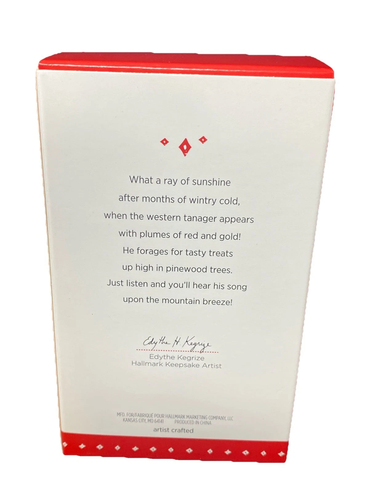 2015 Western Tanager Hallmark Ornament (Beauty of Birds) QX9159