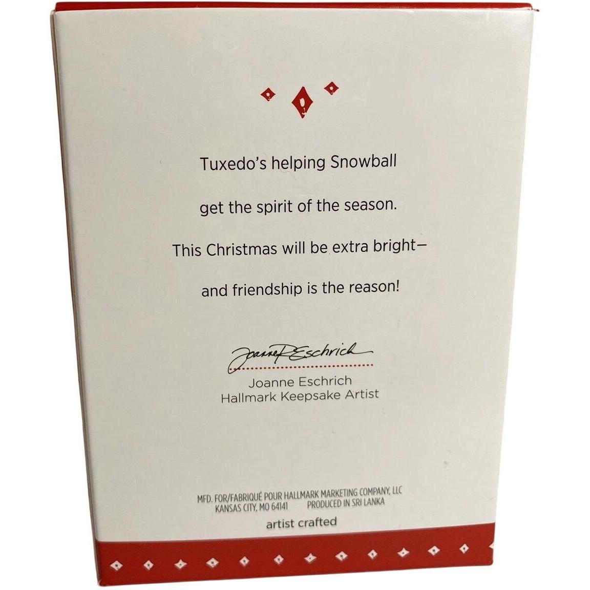 2015 Wrapped Up In Friendship Hallmark Ornament (Snowball and Tuxedo) QX9157