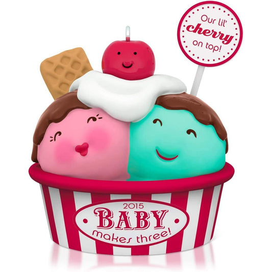 2015 Baby Makes Three Hallmark Ornament (Food) QGO1129
