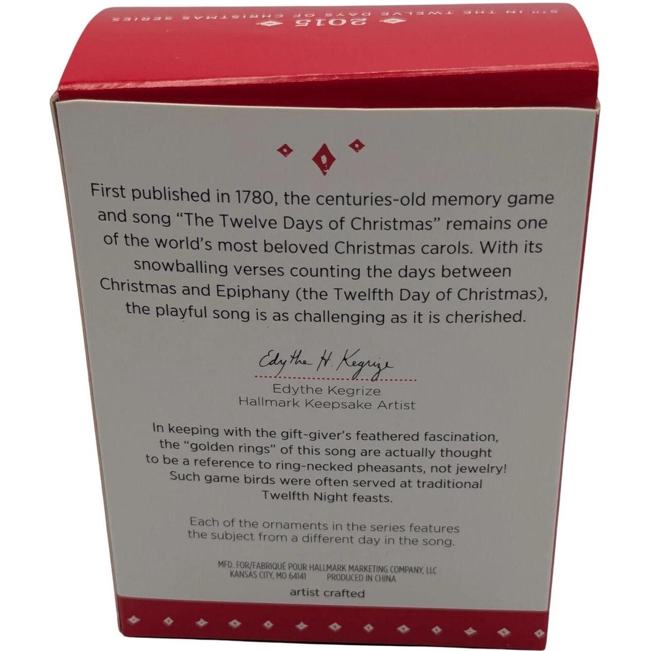 2015 Five Golden Rings Hallmark Ornament (Twelve Days of Christmas) QX9179