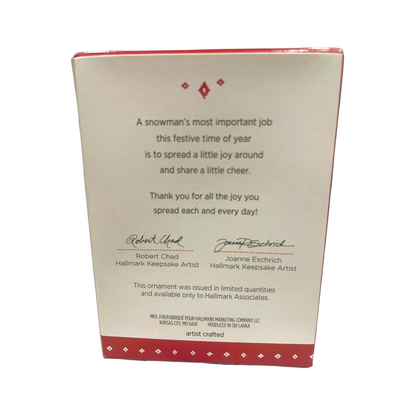 2015 Joyful Snowman Hallmark Ornament (Snowmen) LPR3359