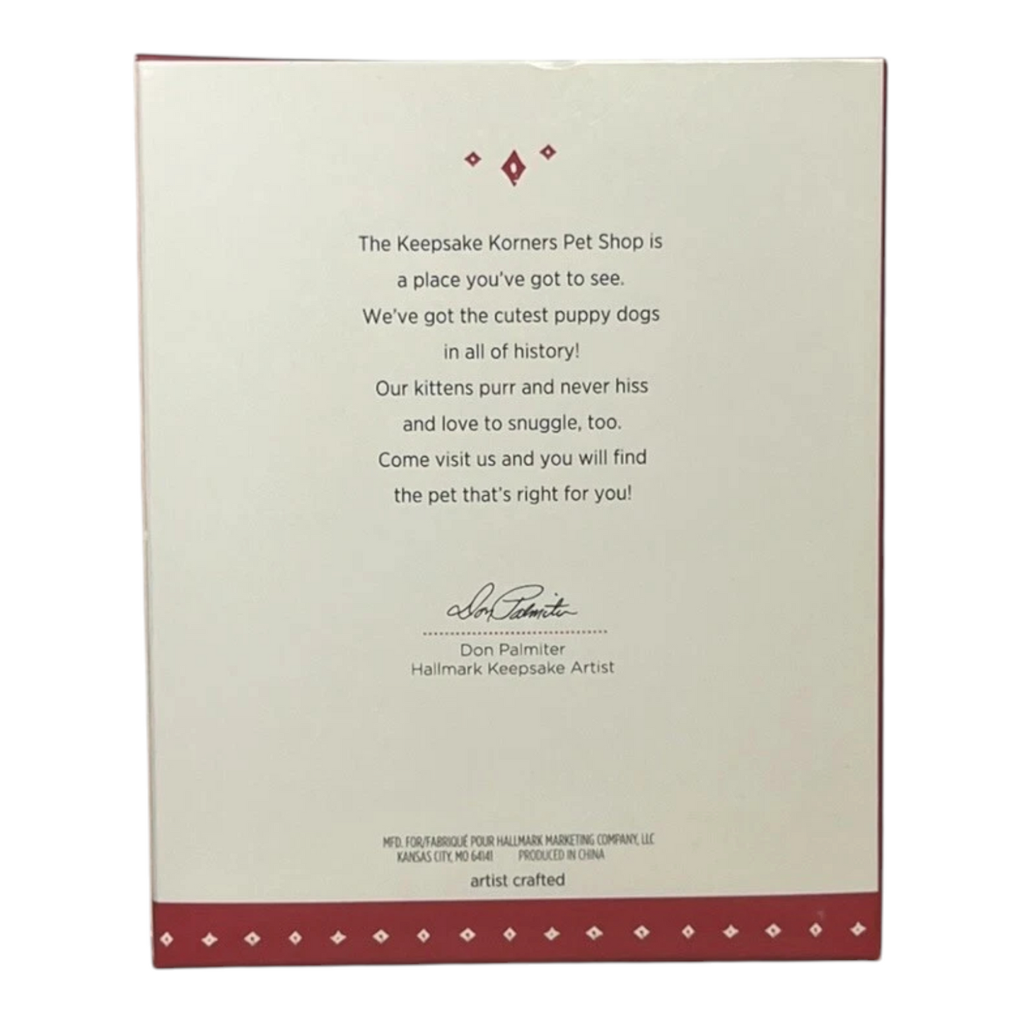 2015 Keepsake Korners Pet Shop Hallmark Ornament (Nostalgic Houses and Shops) QX9139