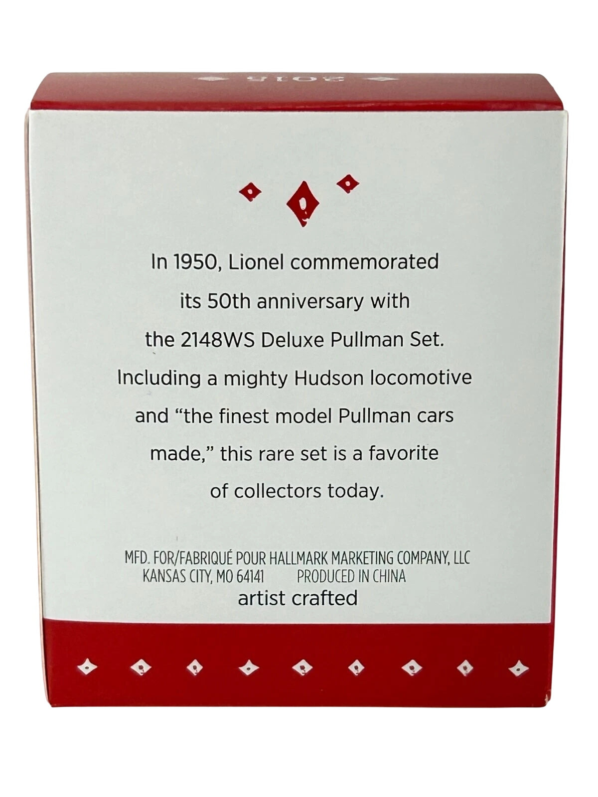 2015 Lionel 2148WS Deluxe Pullman Set Hallmark Ornament (Lionel) QXM8509