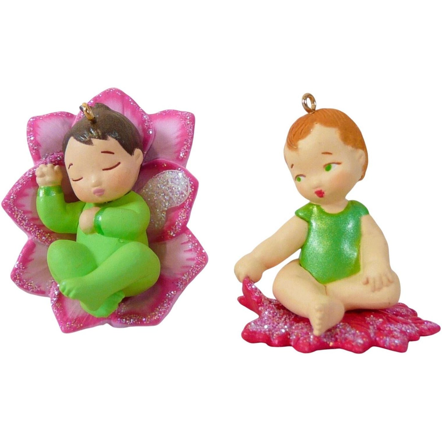 2015 Lotus and Poinsettia Hallmark Ornament (Baby Fairy Messengers) QHG1207