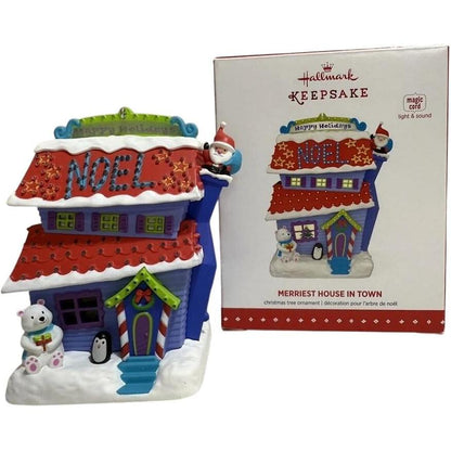 2015 Merriest House in Town Hallmark Ornament (Merriest House in Town) QGO1359