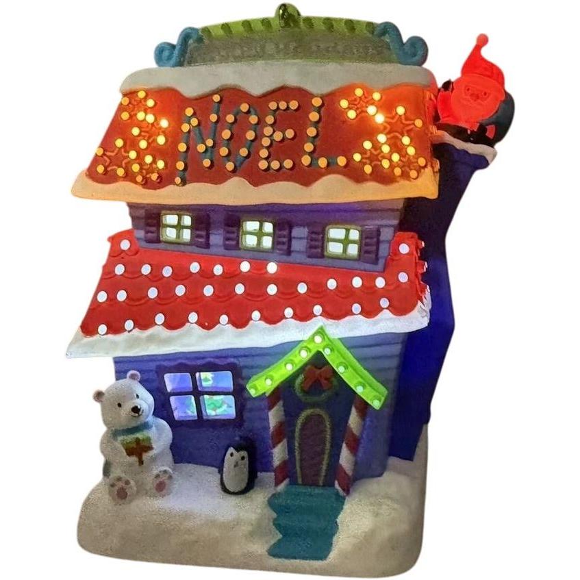 2015 Merriest House in Town Hallmark Ornament (Merriest House in Town) QGO1359