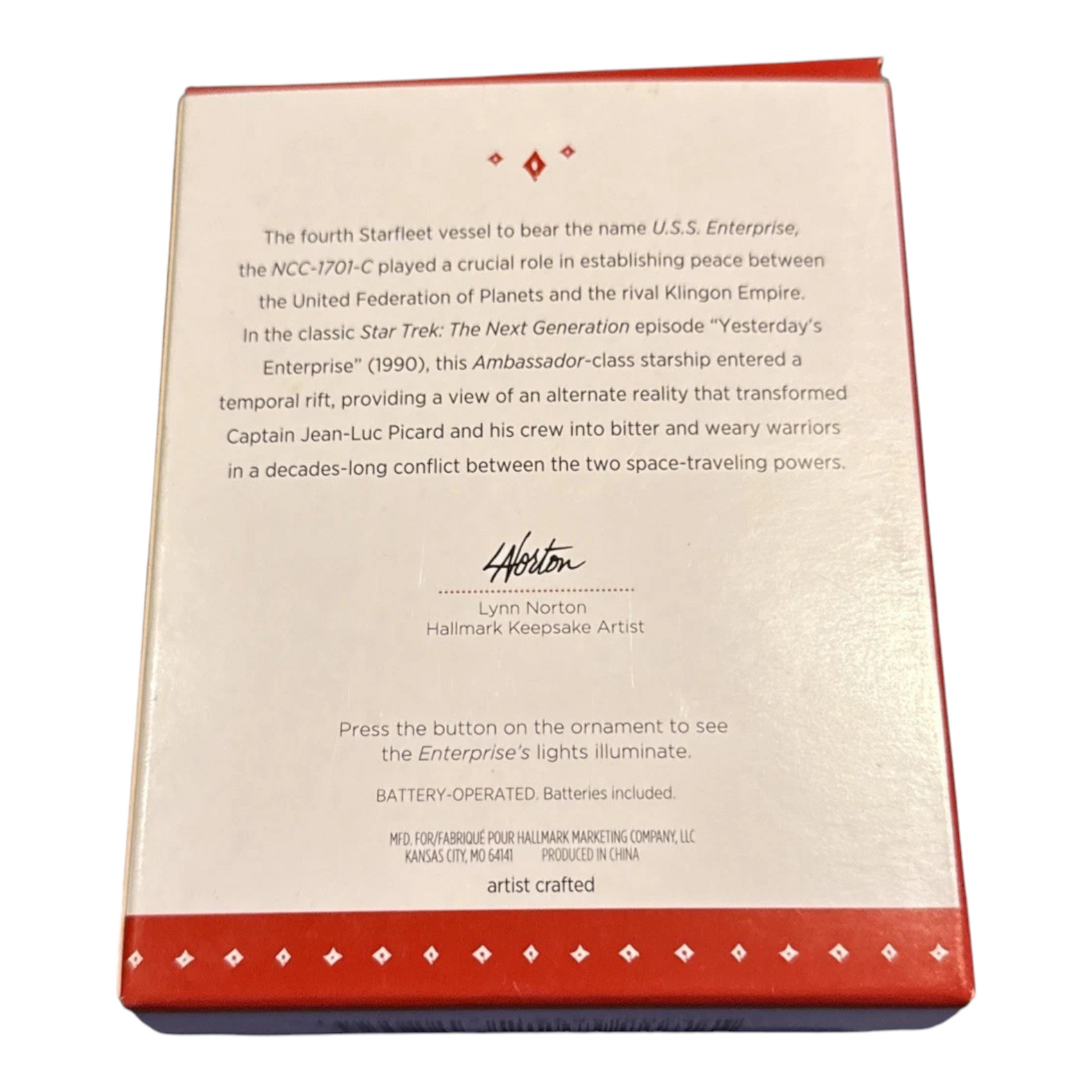 2015 NCC-1701-C Hallmark Ornament (Star Trek) QXI2499