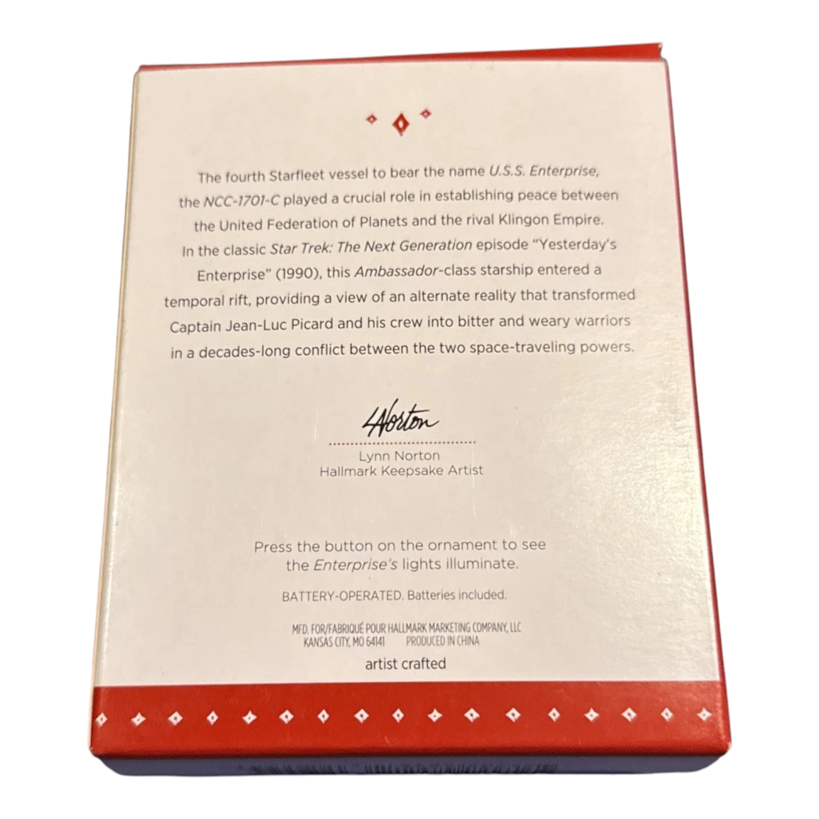 2015 NCC-1701-C Hallmark Ornament (Star Trek) QXI2499