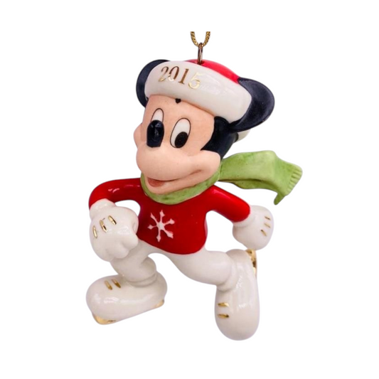 2015 Off To The Rink Mickey Mouse Lenox Ornament 852948 Image1