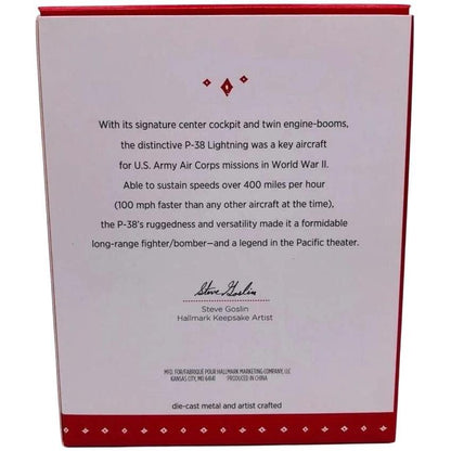 2015 P‑38 Lightning Hallmark Ornament (Lockheed Martin) QXI2557
