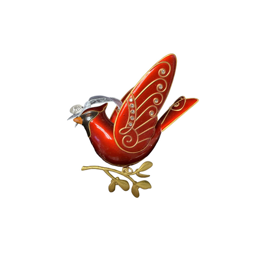 2015 Ruby Red Cardinal Hallmark Ornament (Beauty of Birds) QGO1589 Image1