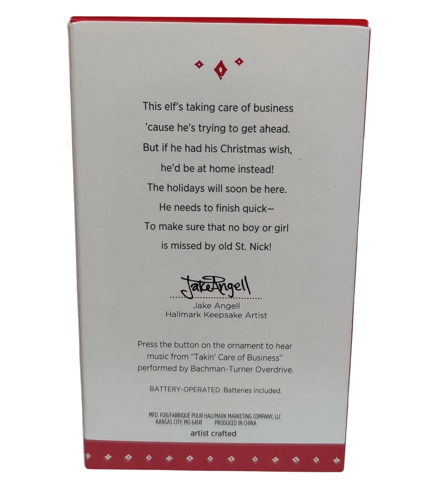 2015 Takin' Care of Business Hallmark Ornament (Elf) QGO1019 Image7