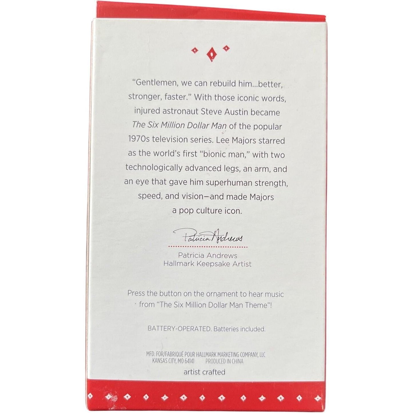 2015 The Six Million Dollar Man Hallmark Ornament (The Six Million Dollar Man) QXI2319