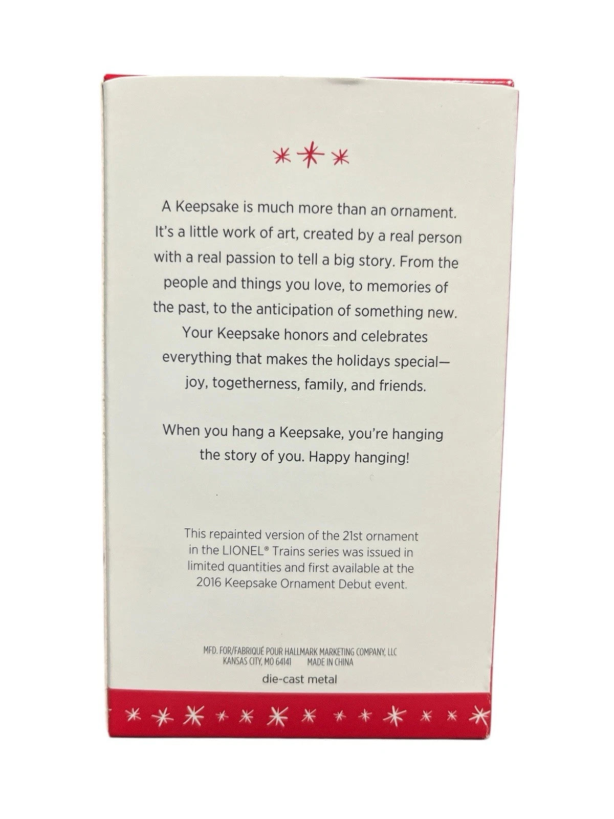 2016 773 Hudson Steam Locomotive Hallmark Ornament (Lionel) QXE3114