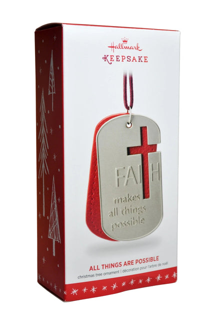 2016 All Things are Possible Hallmark Ornament (Cross) QG01324