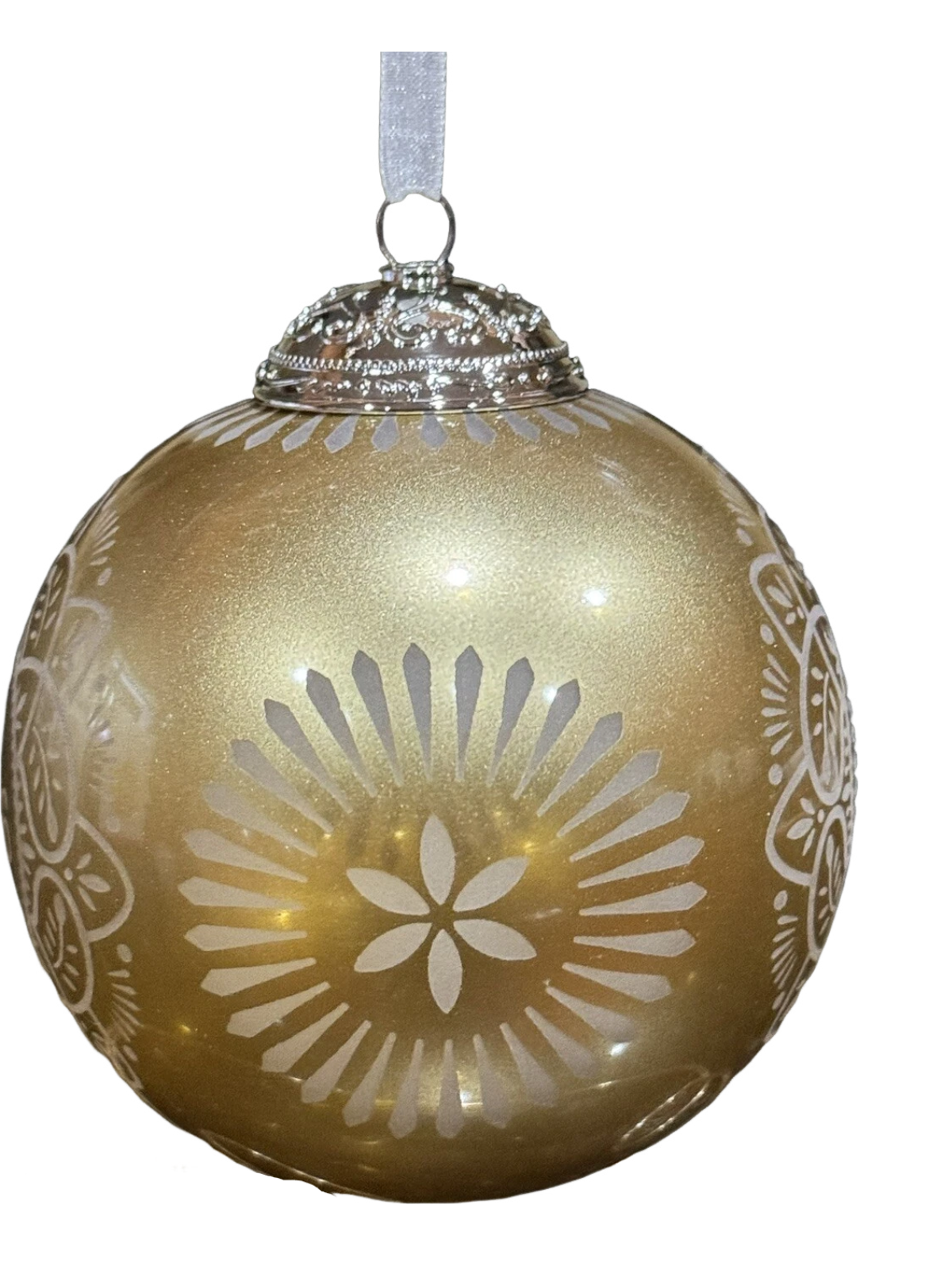 2016 Christmas Commemorative #4 - GoldGlass Ball Hallmark Ornament (Christmas Commemorative) QX9124