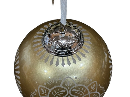 2016 Christmas Commemorative #4 - GoldGlass Ball Hallmark Ornament (Christmas Commemorative) QX9124