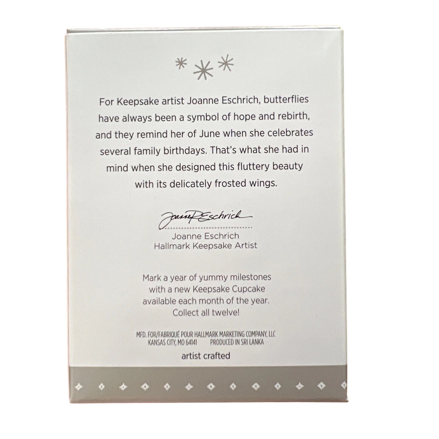 2016 Flutering Beauty Hallmark Ornament (Keepsake Cupcake) QHA1046