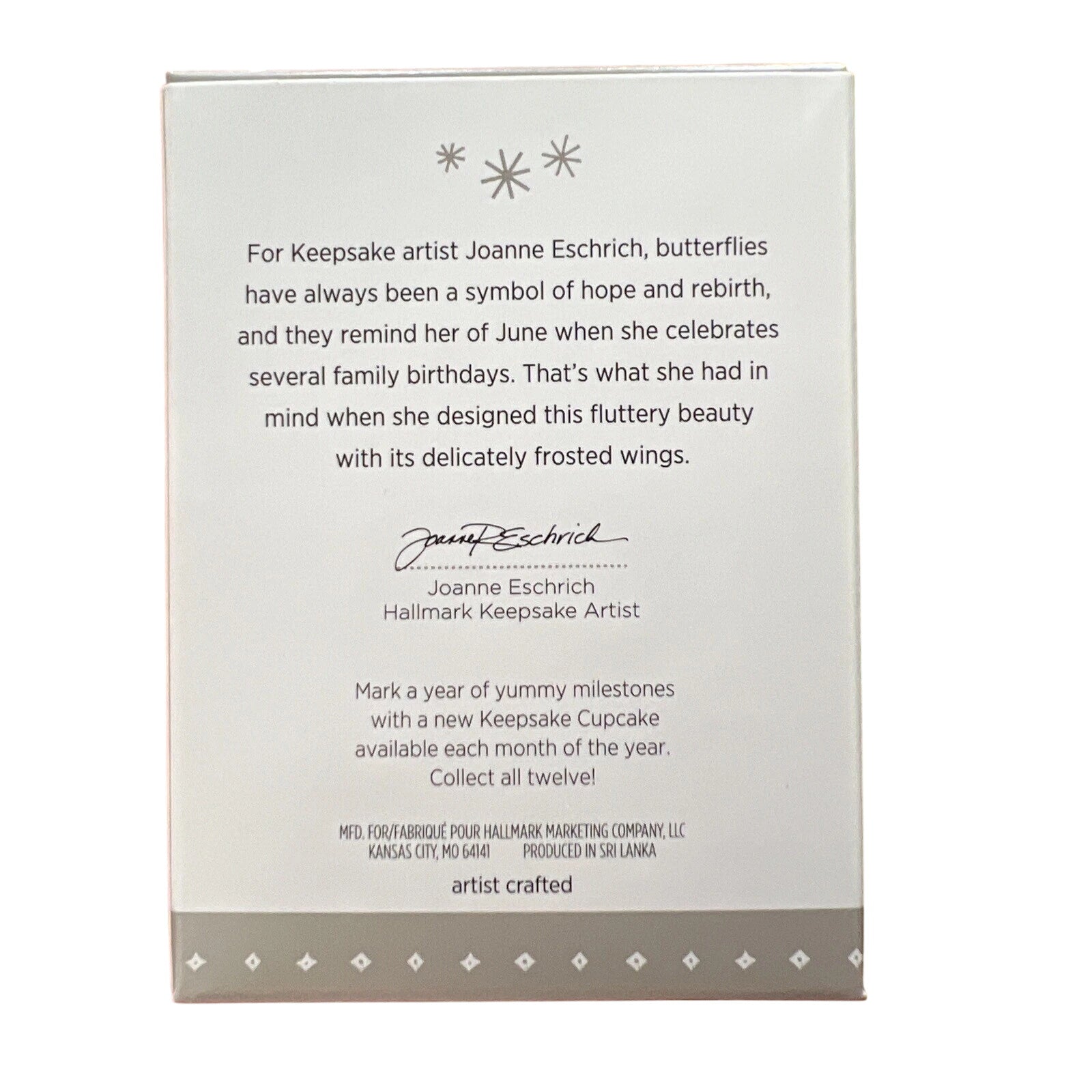 2016 Flutering Beauty Hallmark Ornament (Keepsake Cupcake) QHA1046