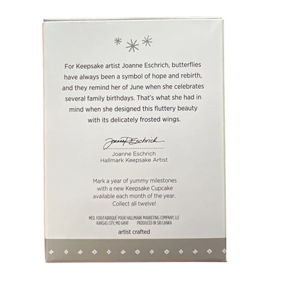2016 Flutering Beauty Hallmark Ornament (Keepsake Cupcake) QHA1046