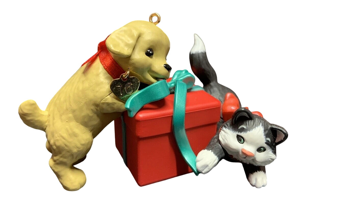 2016 Mischievous and Loving Hallmark Ornament (Mischievous Kittens / Puppy Love) QXC5154