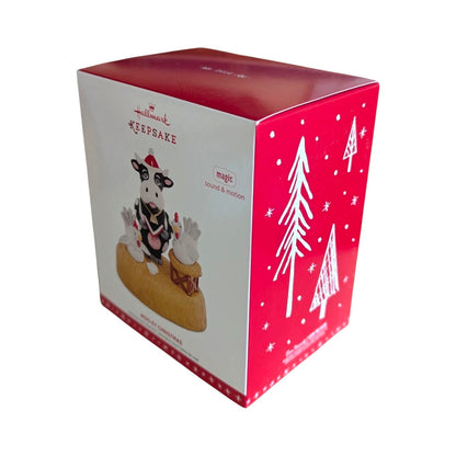 2016 Moo-Ey Christmas Hallmark Ornament (Cow) QGO1214