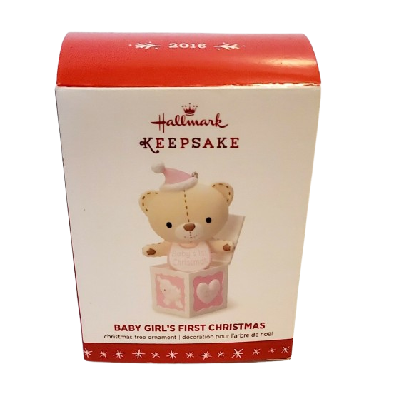 2016 Baby Girl's First Christmas Hallmark Ornament (Baby's First Christmas) QGO1254