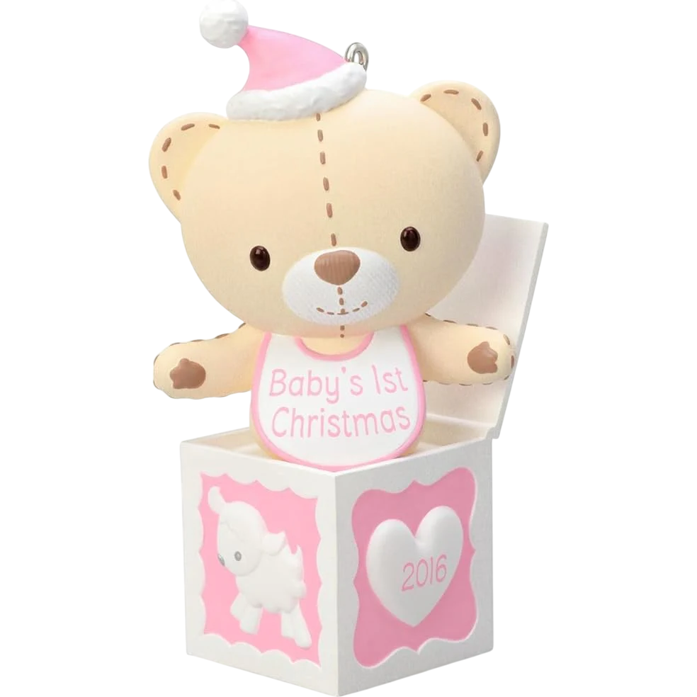 2016 Baby Girl's First Christmas Hallmark Ornament (Baby's First Christmas) QGO1254