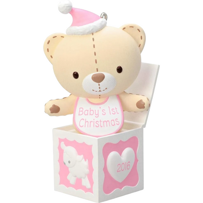 2016 Baby Girl's First Christmas Hallmark Ornament (Baby's First Christmas) QGO1254