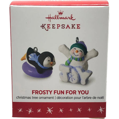 2016 Frosty Fun For You Miniature Set of 2 Hallmark Ornament (Frosty Fun Decade) VIP1601
