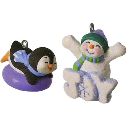 2016 Frosty Fun For You Miniature Set of 2 Hallmark Ornament (Frosty Fun Decade) VIP1601